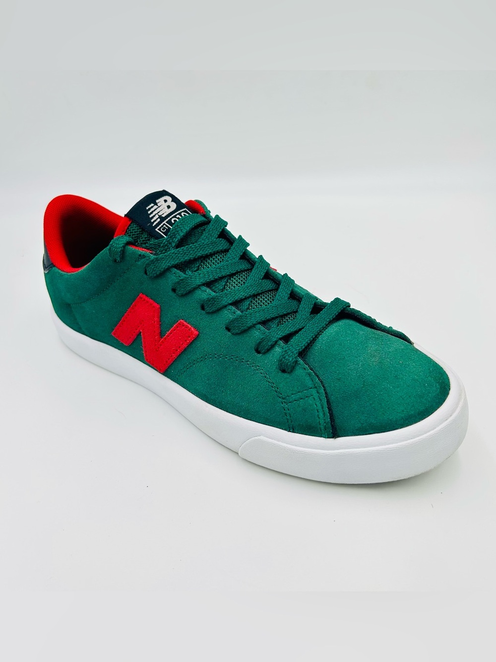 New Balance Green and Red Low-Top Sneakers